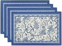 Vista 67 de Giwawa Juego de 4 manteles individuales decorativos de feliz cumpleaños, regalos de pastel de cumpleaños, banderas de colores, globos de confeti