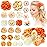 BBTO 21 Pcs Flower Hair Clip Rose Hair Clips Barrettes for Women Flower Accessories Boho Bride Claw Clip Hairpin Brooch Pin Headpiece for Wedding(Orange)