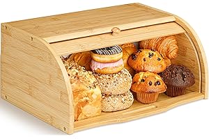 Bamboo Bread Box for Kitchen Countertop