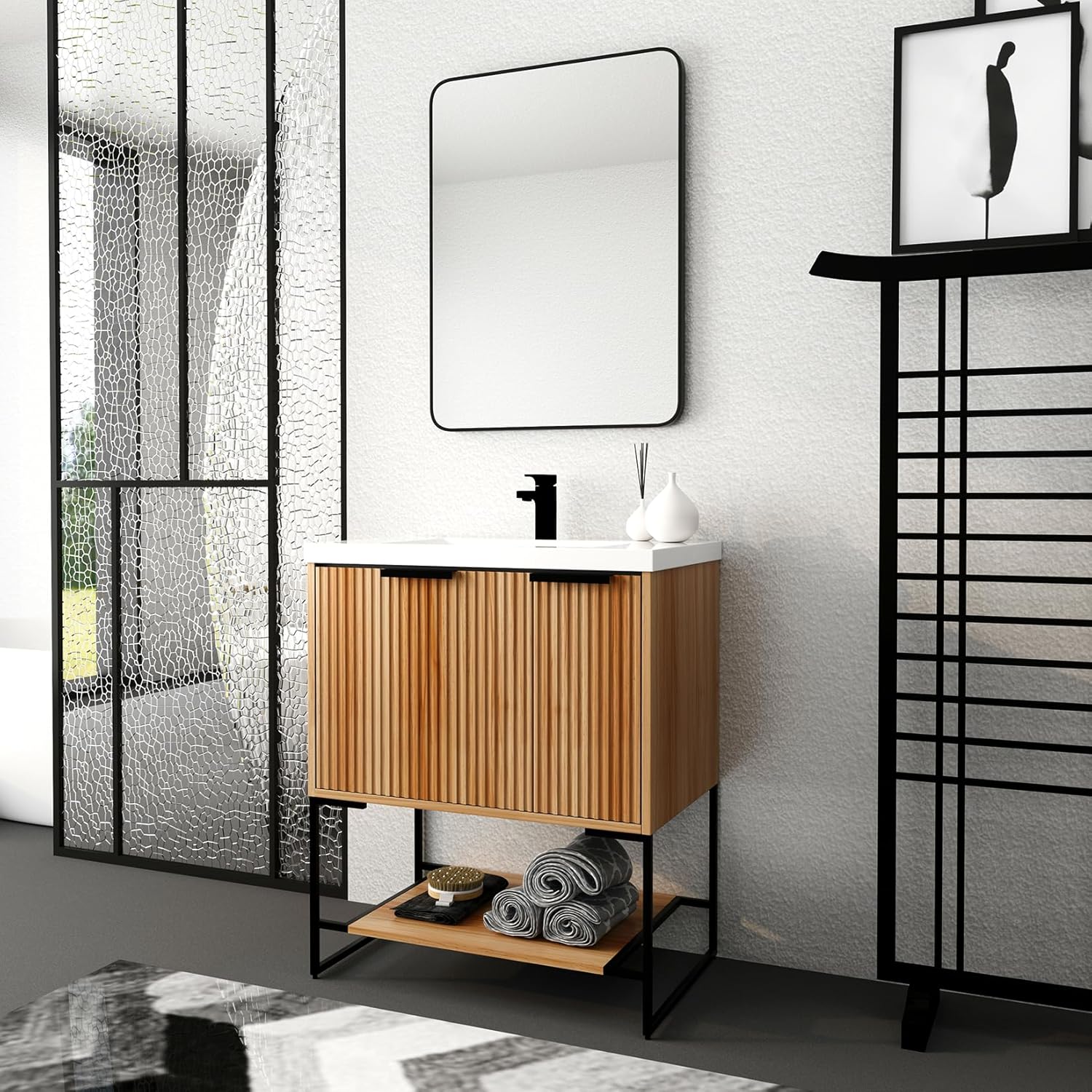Amazon.com: 30 Inch Bathroom Vanity with Sink, Modern Bathroom Cabinet ...