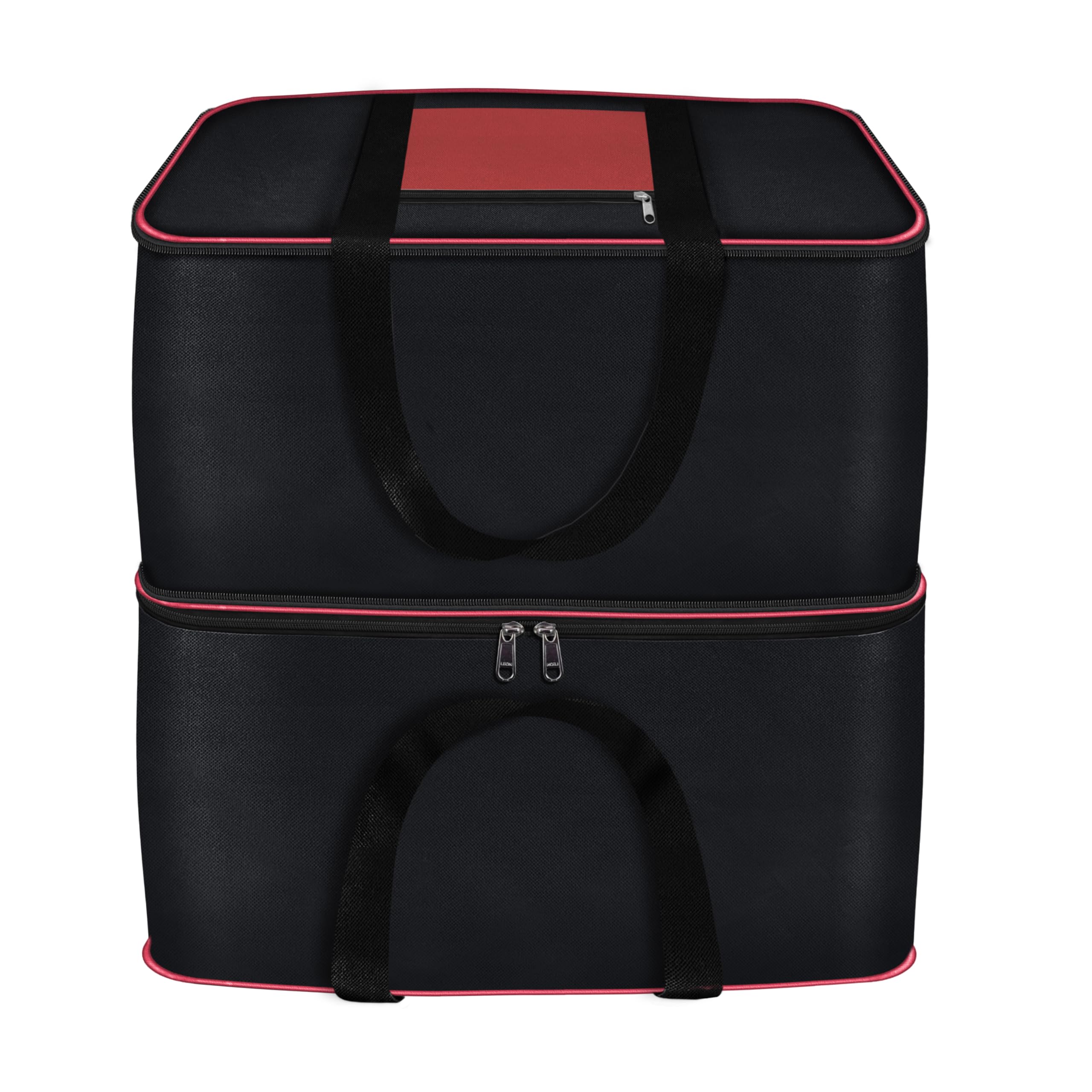 storite expandable moisture proof nylon 142 l heavy duty extra large underbed storage bag for clothes/blankets/bedsheets/toys/stationery paper rectangular(redblack, 57x49x51cm)