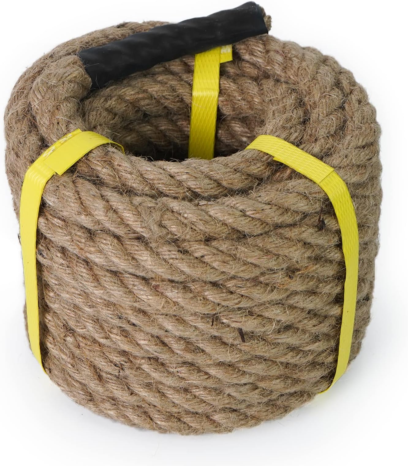 Jute Rope - 1.18/1.5/2 Inch Twisted Hemp Rope for Crafts, Climbing, Anchor, Hammock, Nautical, Cat Scratching Post, Tug of War, Decorate (3/4 Inch x 96 Feet)
