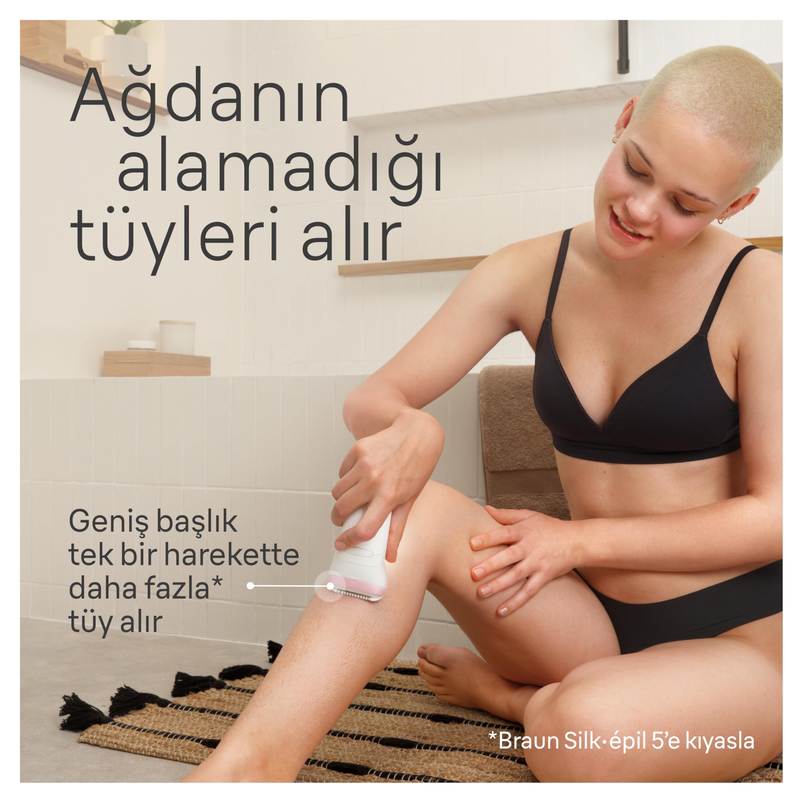 Braun Silk·épil 7 Wet & Dry Epilierer SE7‑060 - 40 Pinzetten, SmartLight, wiederaufladbar, für empfindliche Haut, inklusive Scherkopf, Trimmerkappe, Reinigungsbürste - Haarentfernung für Beine, Arme