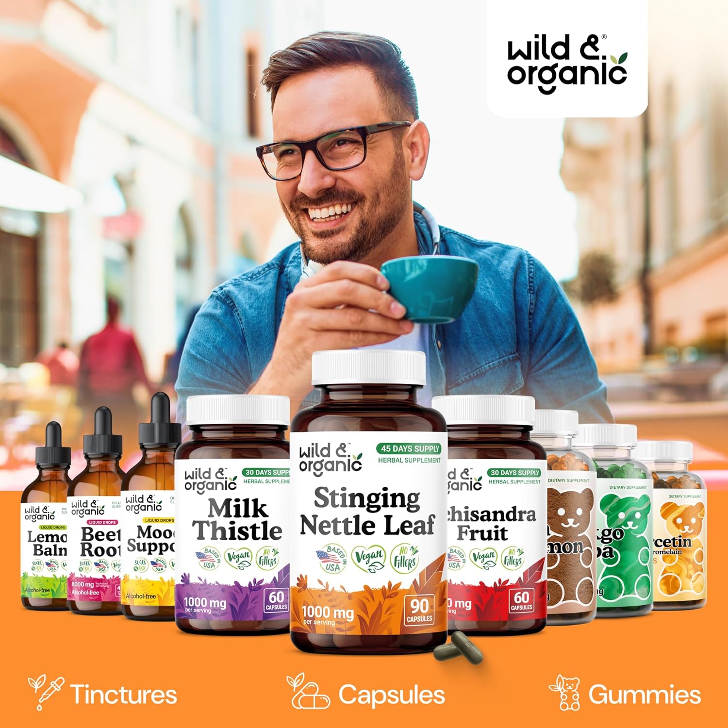 Wild & Organic Stinging Nettle Leaf Capsules - 1000 mg Stinging Nettle Extract for Urinary Support - 90 Vegan Herb Capsules - 45 Days Supply - Non-GMO, Gluten-Free, No Fillers - Image 6