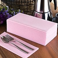 Vista 4 de Servilletas de papel rosa bebé Tela desechable de lino como servilletas de cena Toallas de mano Toallas de mano Servilletas de papel suaves