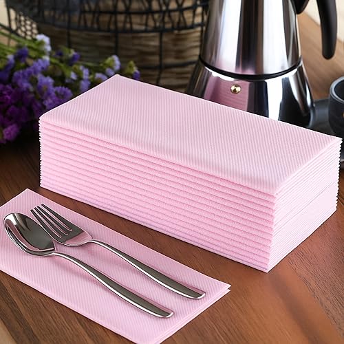 Vista 38 de Servilletas de papel azules Tela desechable de lino como servilletas de cena Toallas de mano Toallas de mano Servilletas de papel suaves