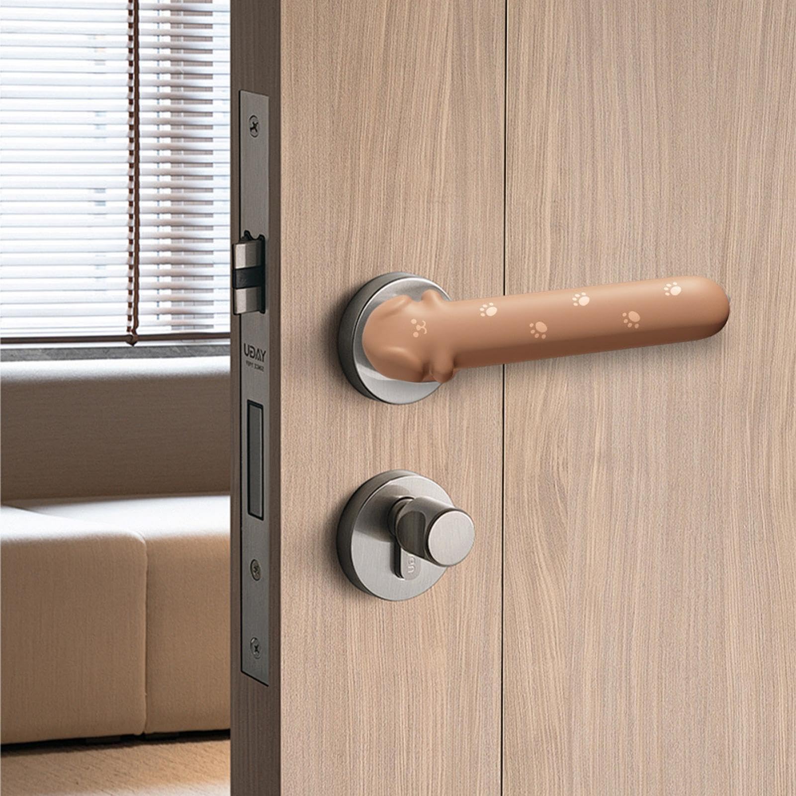 Coperchio di protezione per maniglia della porta, coperchio maniglia della | della porta, copertura protettiva in silicone morbido per maniglia della porta, copertura per maniglia del cuscino per