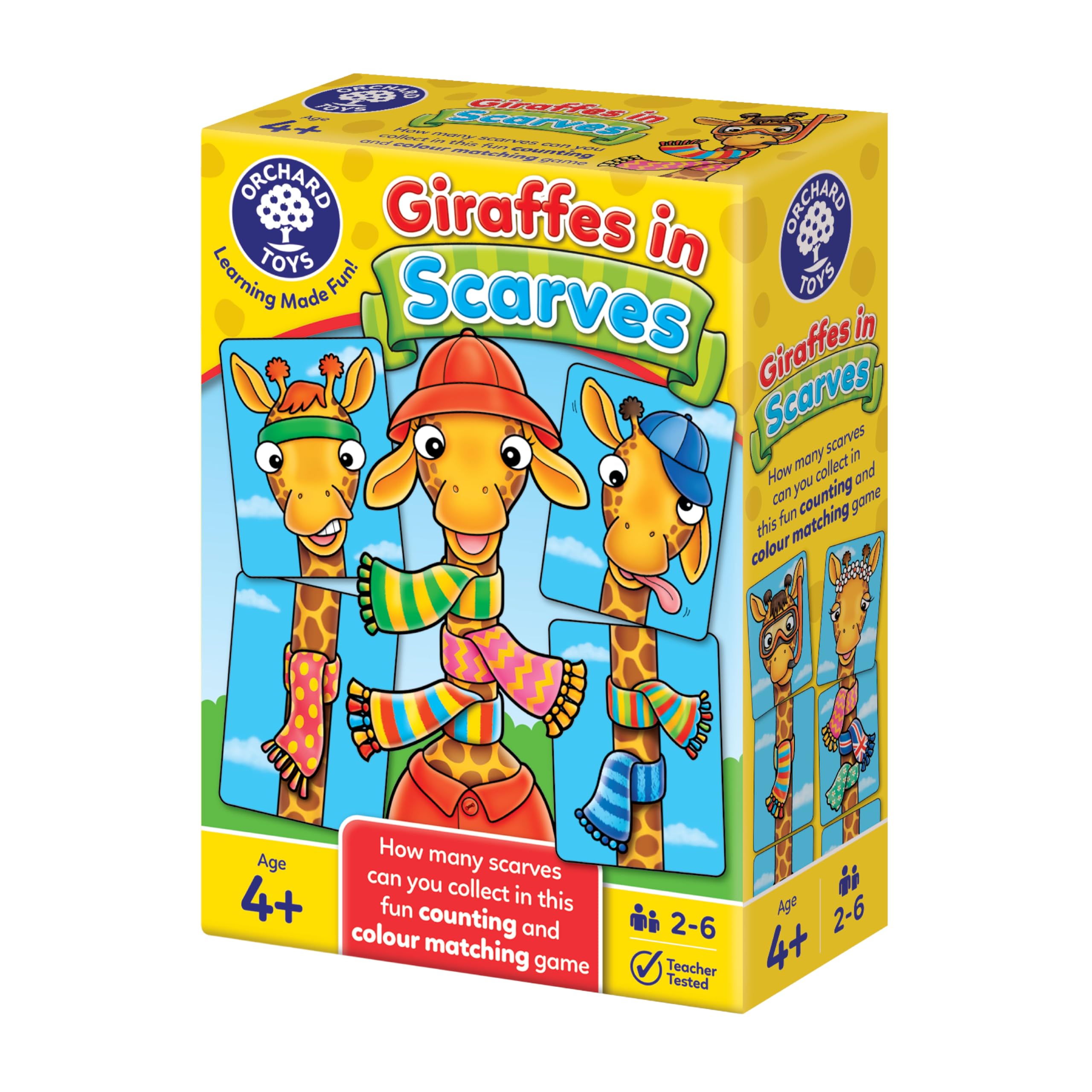 Orchard Toys Giraffes in Scarves Game, Fun Counting and Colour Educational Toys and Games, Educational Games for Kids Age 4-7 years.