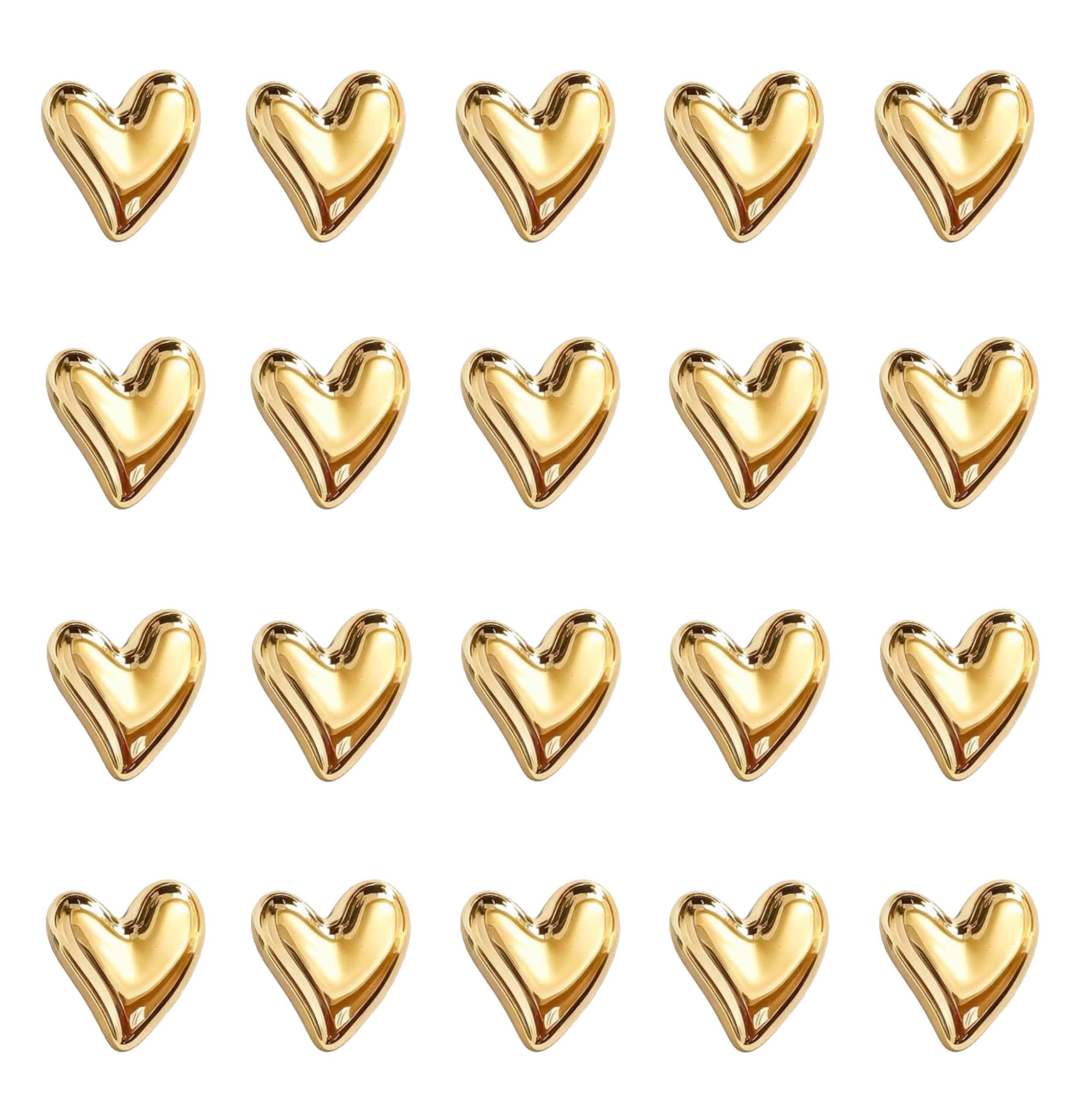 Photo 1 of 22Pcs Gold Heart Fridge Magnets