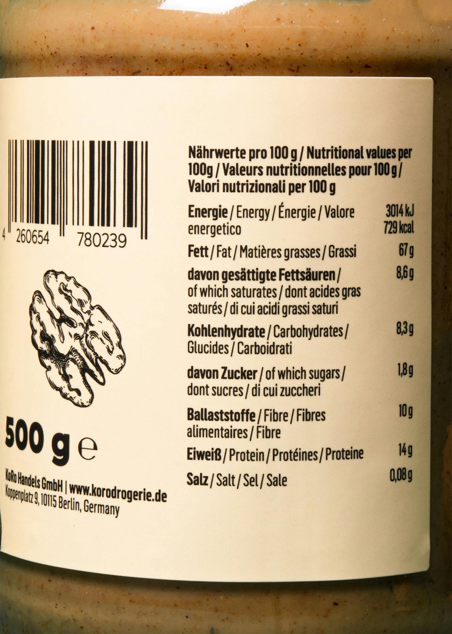 KoRo - Crema de nueces 500 g