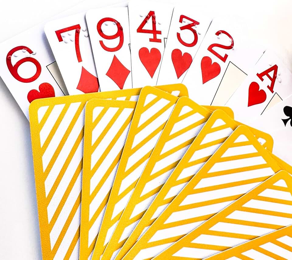 Braille playing cards for blind