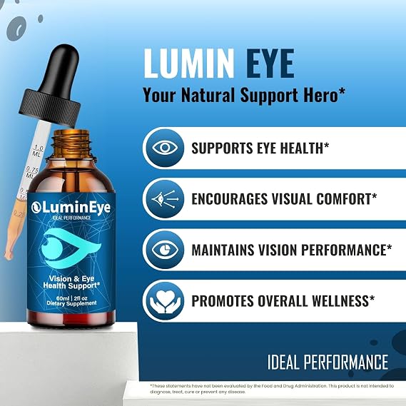 LuminEye Drops, Official LuminEye Eye Health Supplement Drops - Maximum Strength, All Natural Visual Wellness & Crystal Clear View, Advanced Lumin Eye Droppers for Gentle Care Reviews (3 Pack)