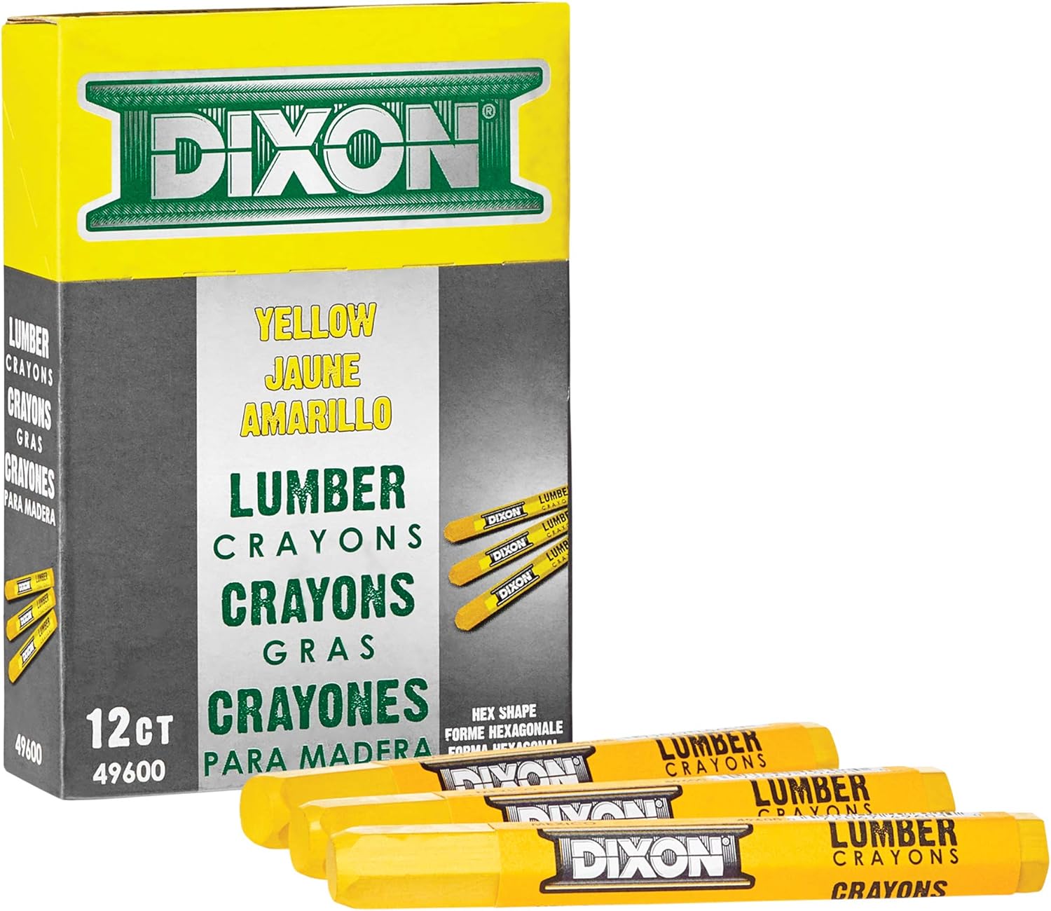 Amazon.co.jp Dixon Ticonderoga Yellow Lumber Crayon 49600 Pack of 12