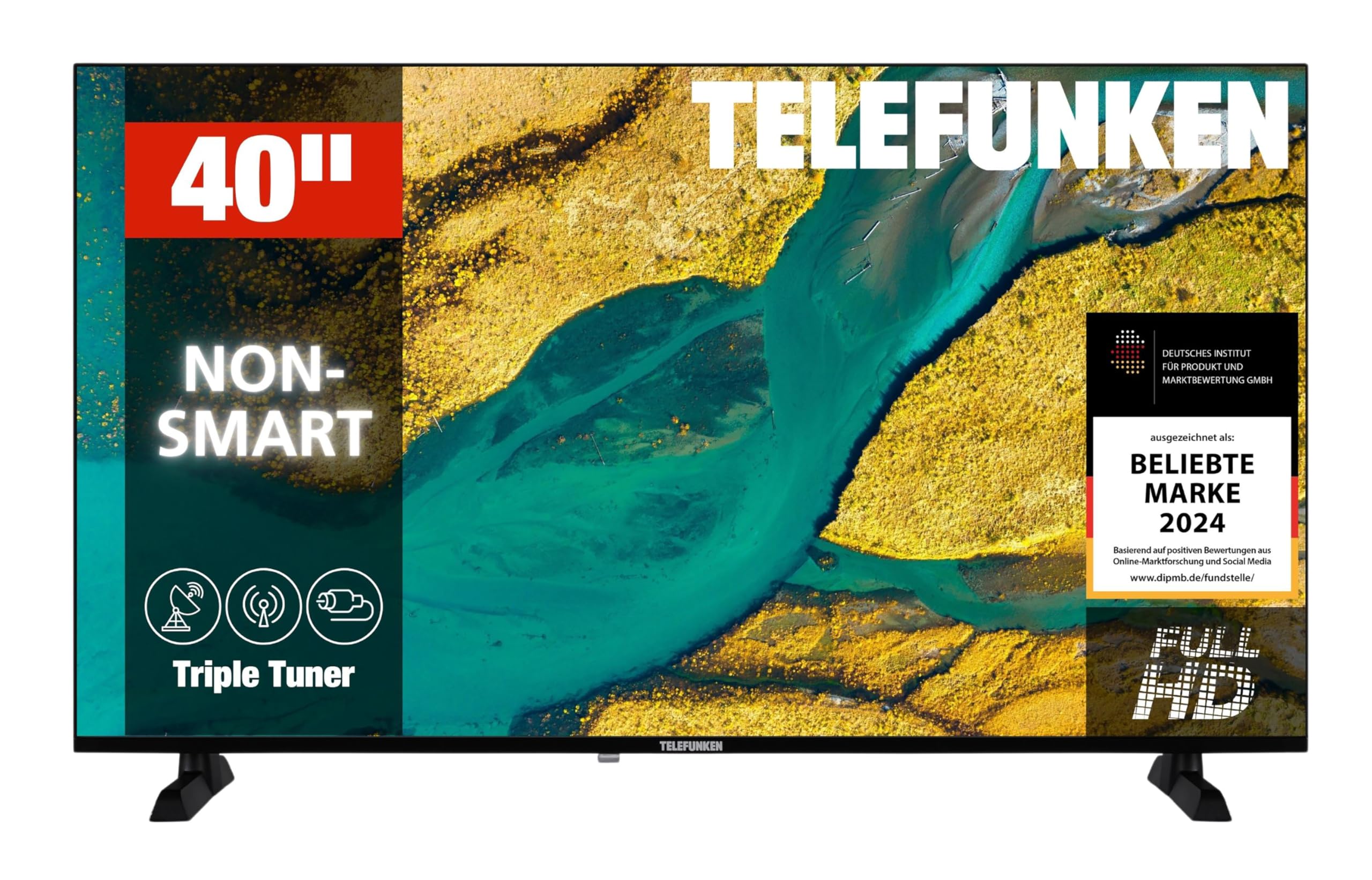 TELEFUNKEN XF40P900S 40 Zoll Fernseher LED TV Full HD (1920x1080 Pixel) mit 100 cm Bildschirmdiagonale und integriertem Triple-Tuner (2026)