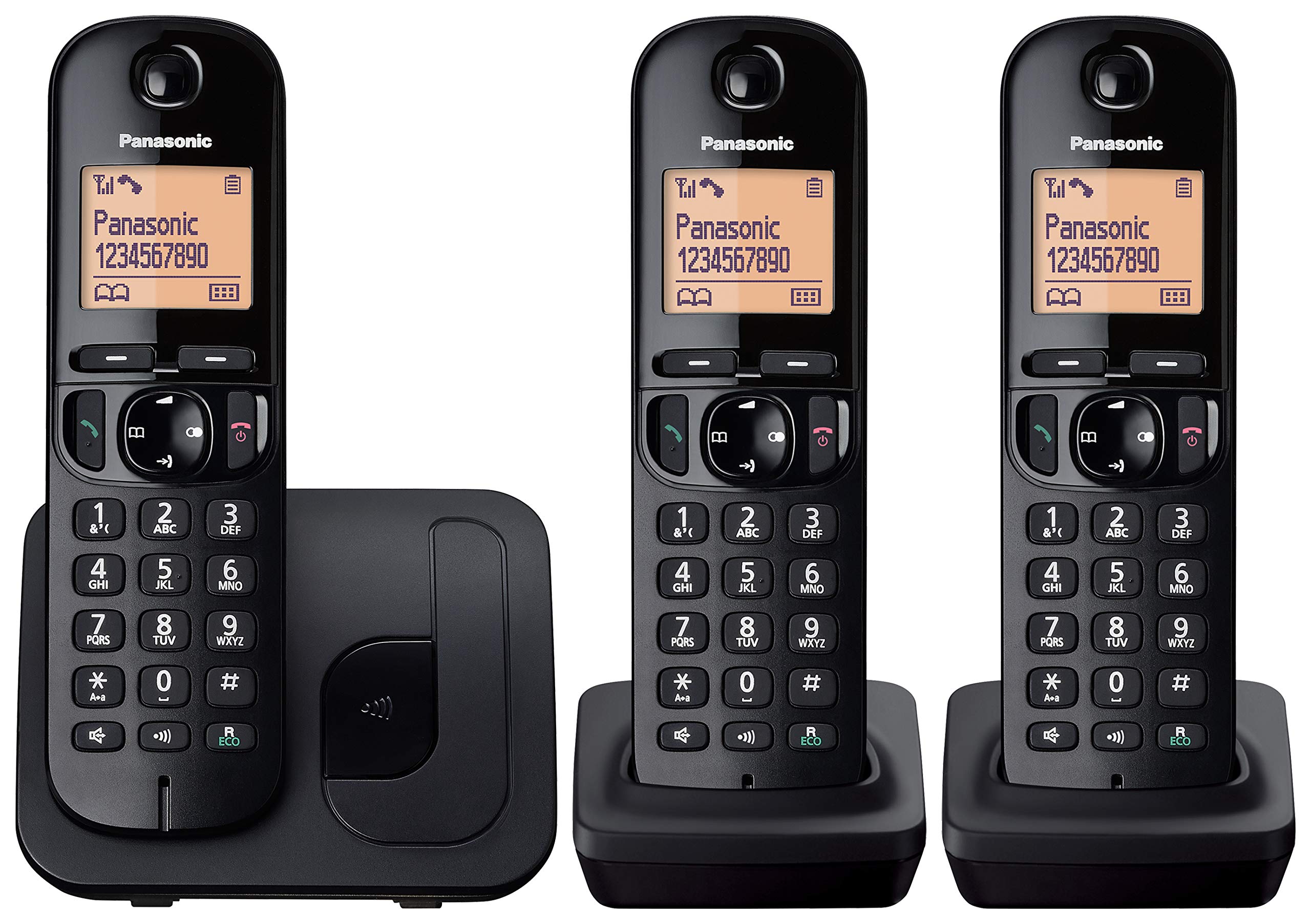 Panasonic KX-TGC210 Telefono DECT Nero Call Identifier, versione spagnola