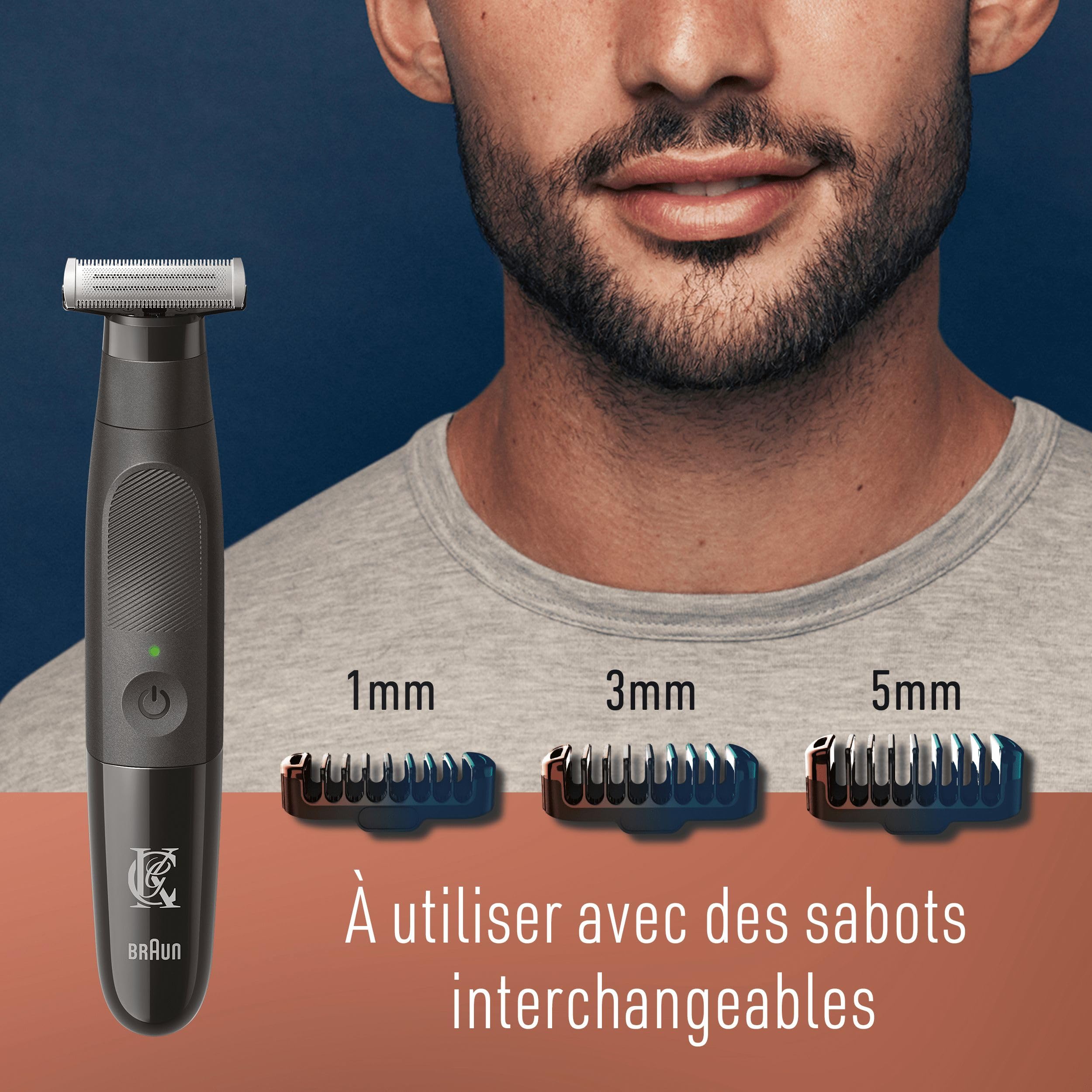 King C. Gillette Lame de Recharge de Tondeuse à Barbe Homme, Style Master | Remplacement 4D, Rechargeable et Durable, Rasage Facile dans 4 Directions