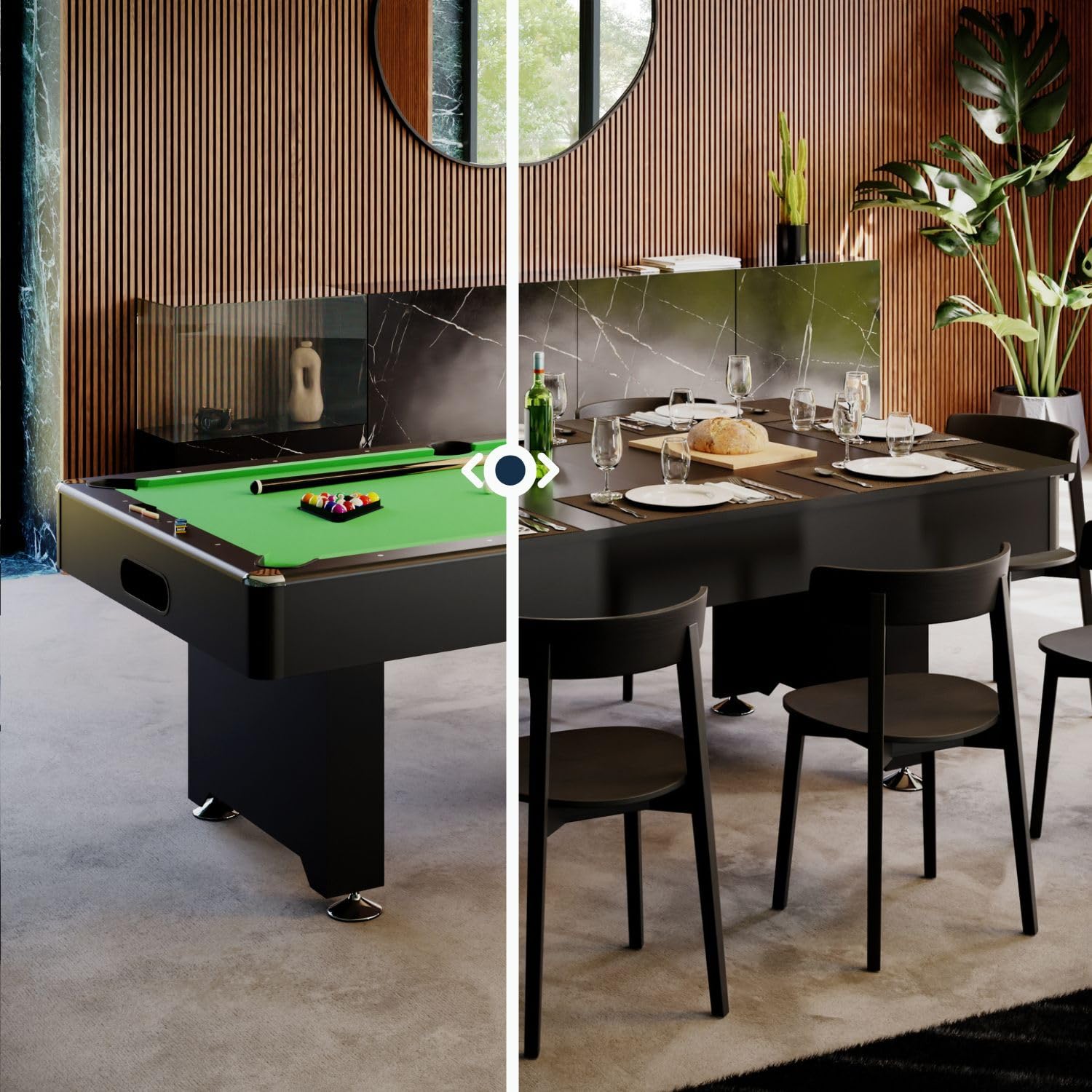 Billard américain - Tapis de Jeu en Laine, Retour de Boules Automatique et Accessoires Inclus