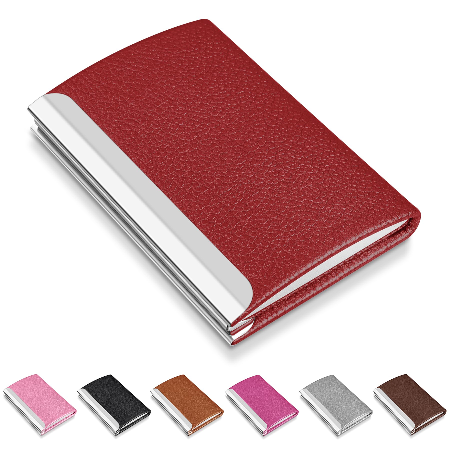 NANXJIUR Business Card Holder, Metal Case Pocket, Holder for Women & Men