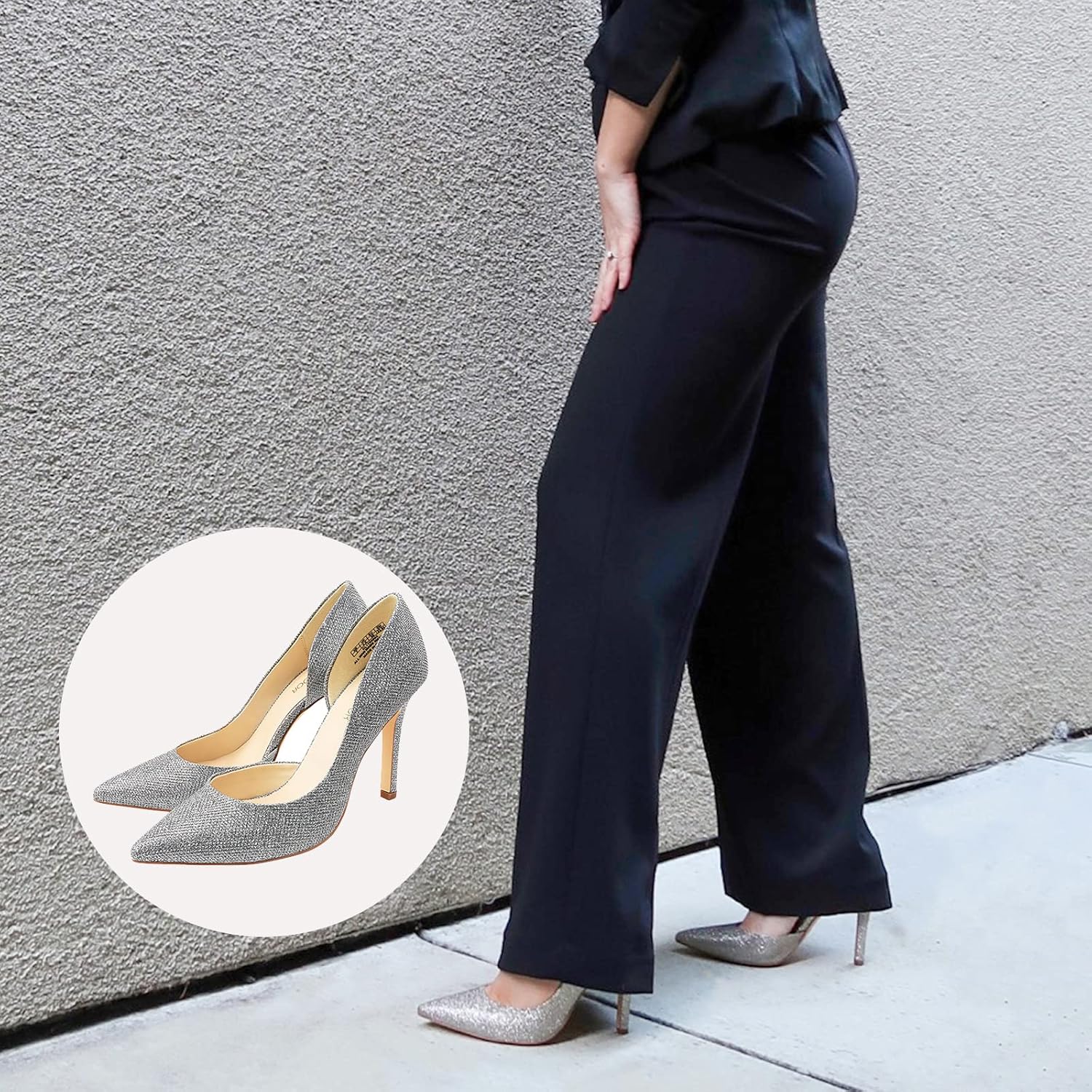 JENN ARDOR Stiletto High Heel Shoes for Women: Pointed, Closed Toe Classic Slip On Dress Pumps - Image 6