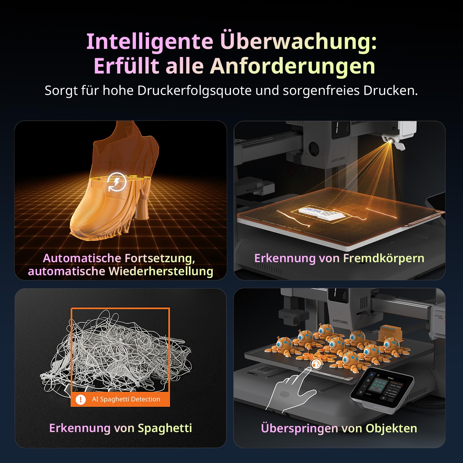 Anycubic Kobra X Combo 3D Drucker für Einsteiger, Trocknen während des Druckens
