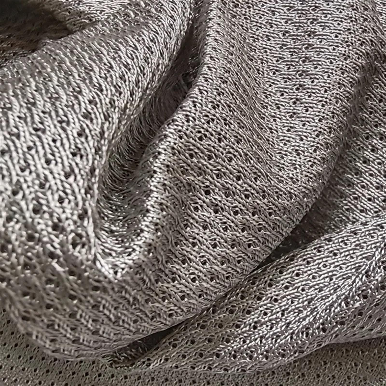 Tejido De Malla Tela de Malla Transpirable de 50 cm x 150 cm, Tela de Fibra Plateada for Manualidades de Costura DIY para Costura