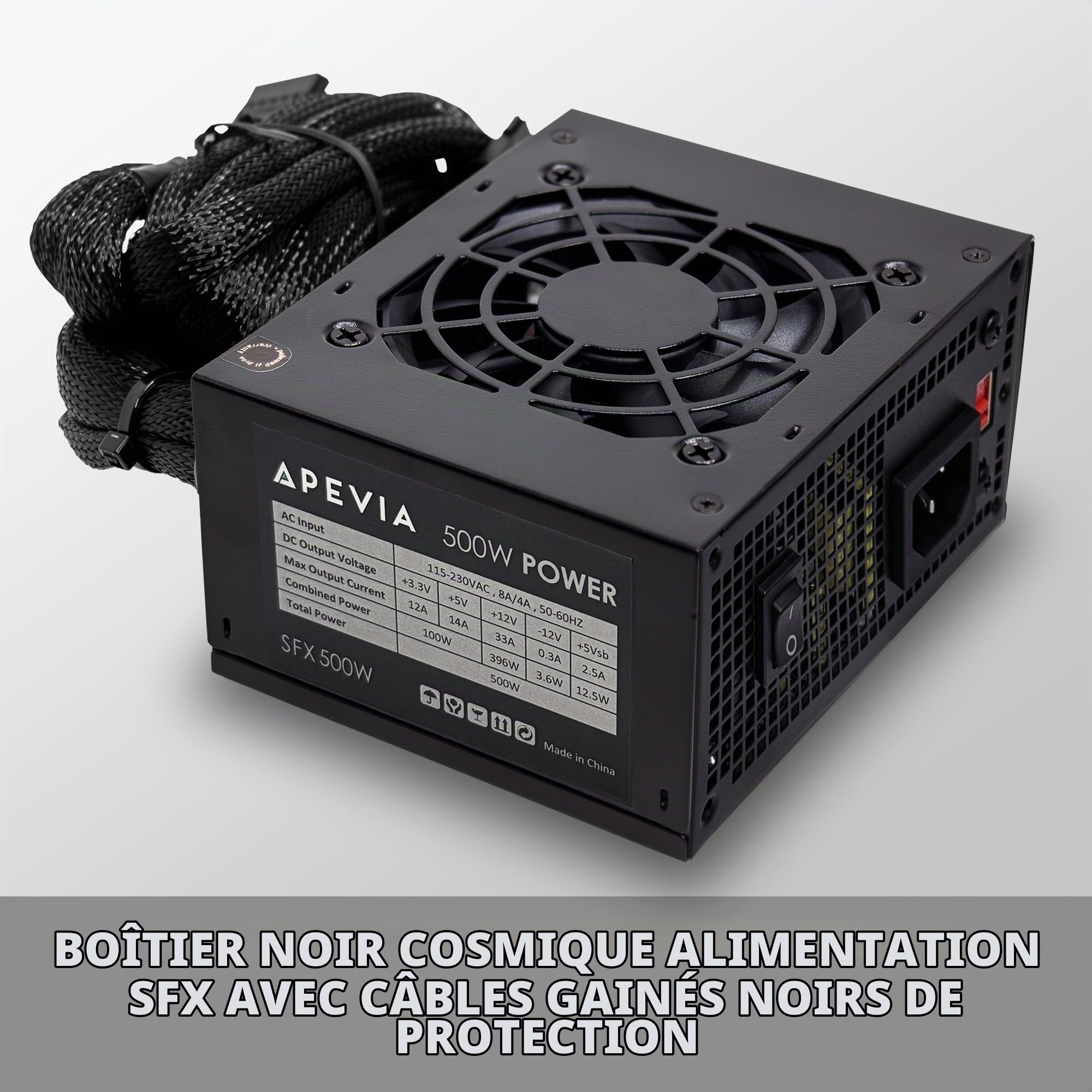 Apevia SFX-AP500W Mini ITX Solution/Micro ATX/SFX 500W Alimentation