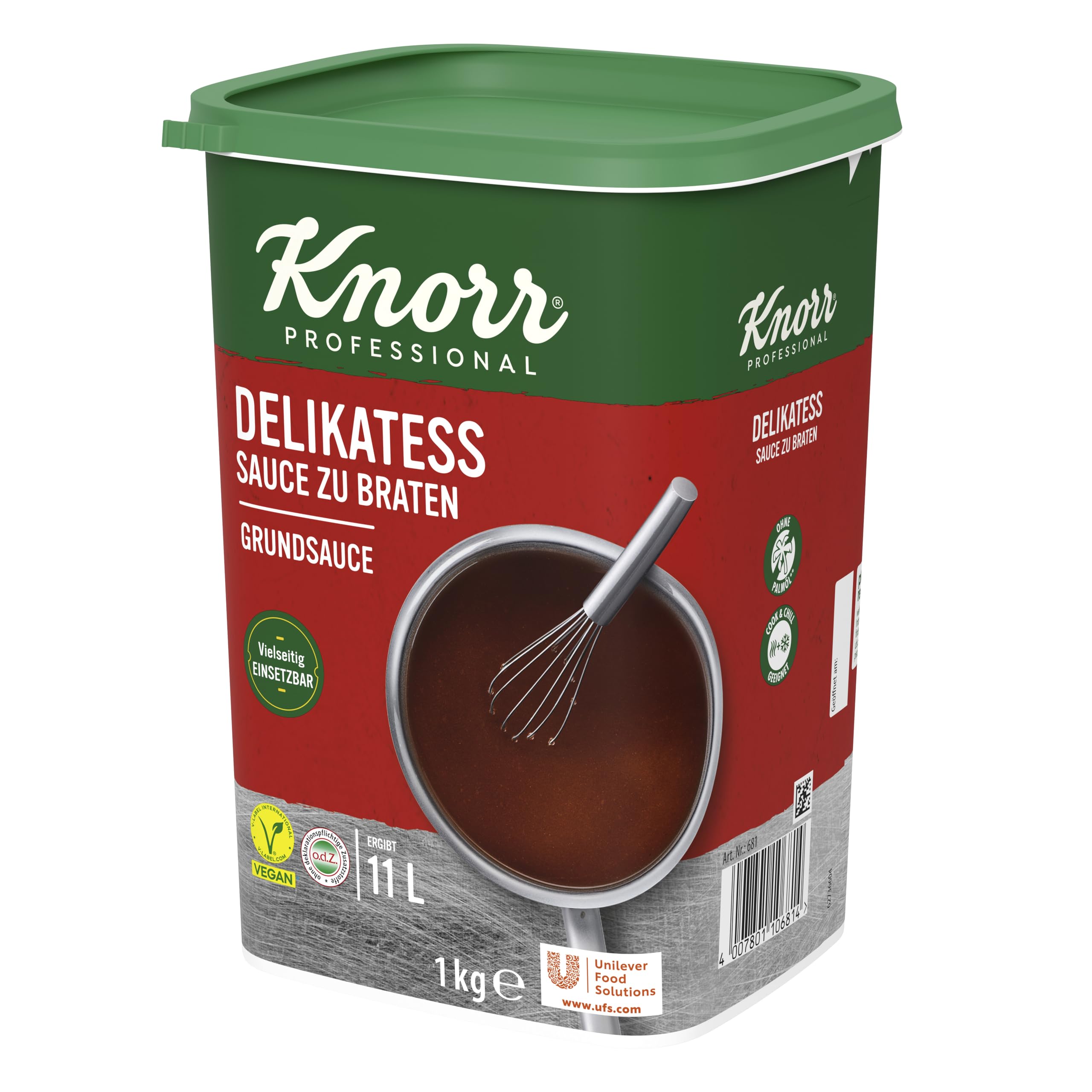 Knorr Delikatess Sauce zu Braten (pur als Bratensoße, Soßenbinder und zum Verfeinern), 1er Pack (1 x 1 kg)