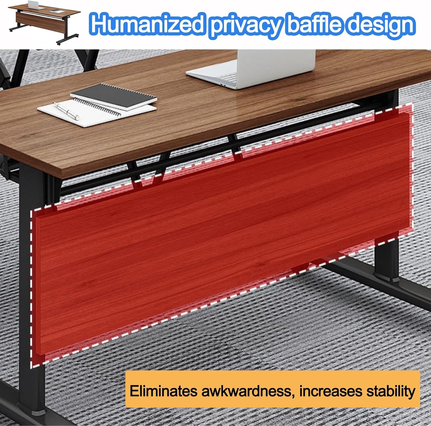 1/2/4/6/8 Pack Conference Tables,47.2In Modern Portable Folding Conference Room Table,Flip Top Mobile Training Room Tables for Office School Reception Business(4pack,55x16x30in)