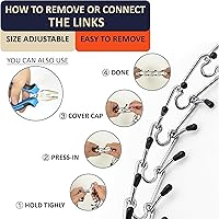 Vista 6 de Collar de entrenamiento para perros con hebilla de liberación rápida, collar de acero inoxidable ajustable para perros pequeños, medianos y grandes