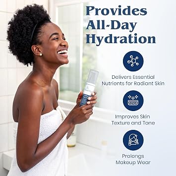Clear Choice Hydrating Balance Facial Mist 6.7oz Rejuvenating Spray for All Skin Types, Tightens Pores, Prolongs Makeup, Restores pH Balance