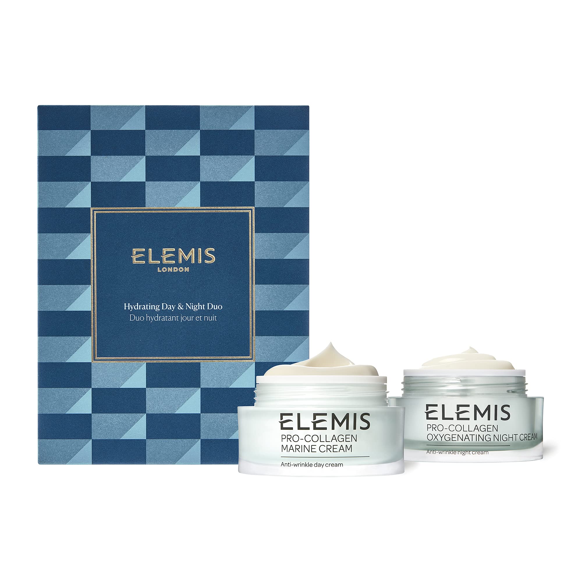 ELEMIS Hydrating Day & Night Duo Gift Set, Pro-Collagen Anti Wrinkle Face Cream Set, Day and Night Cream to Firm, Smooth a...