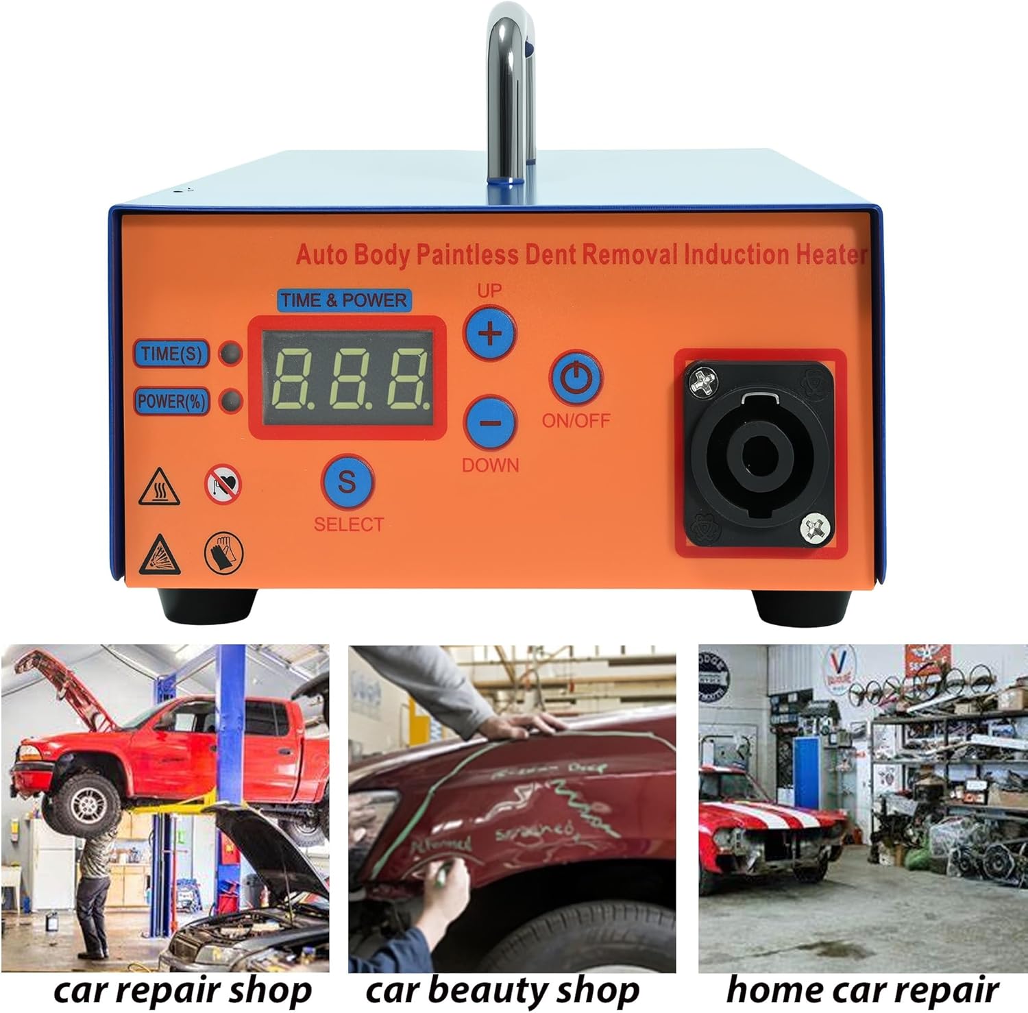 RQG Car Paintless Dent Removal PDR Kit, 1.38KW Auto Body Dent Removal Tool for Car, Portable Induction Heater PDR Tools for Auto Paintless Dent Repair Remover Shop Garage