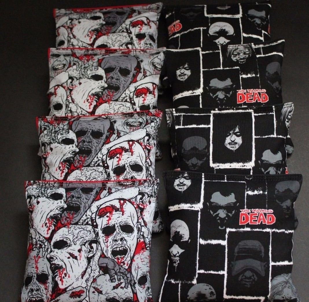 - BackYardGamesUSA Dead Zombie Blood Gore Corn TOSS 8 Cornhole Bean Bags Regulation Game Toss Bags