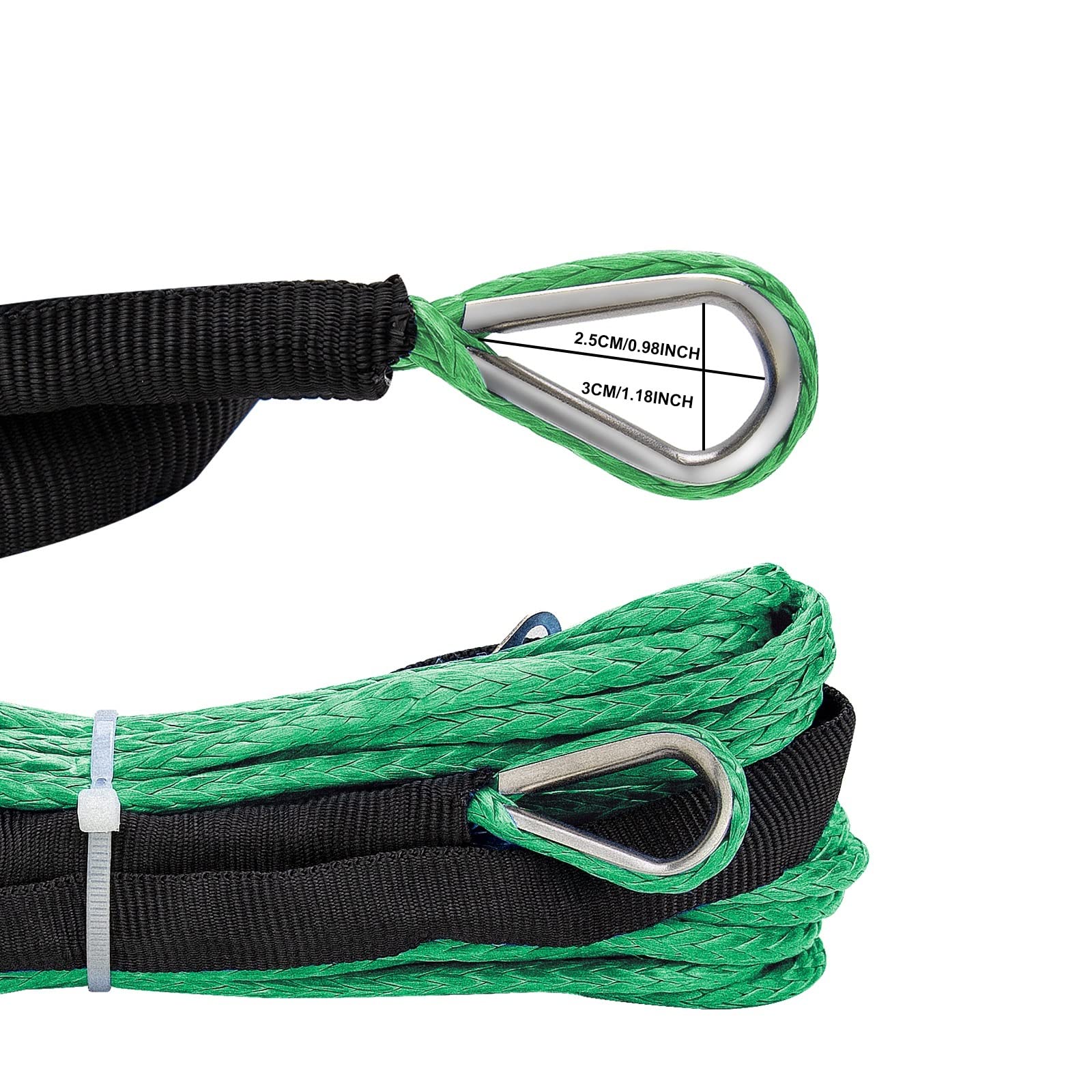 Abschleppseil 15 m / 6 mm Abschleppseil Seil Schnur Kunstfaser 5500 lbs/7000 lbs/7700 lbs Abschleppseile (Color Name : Green)