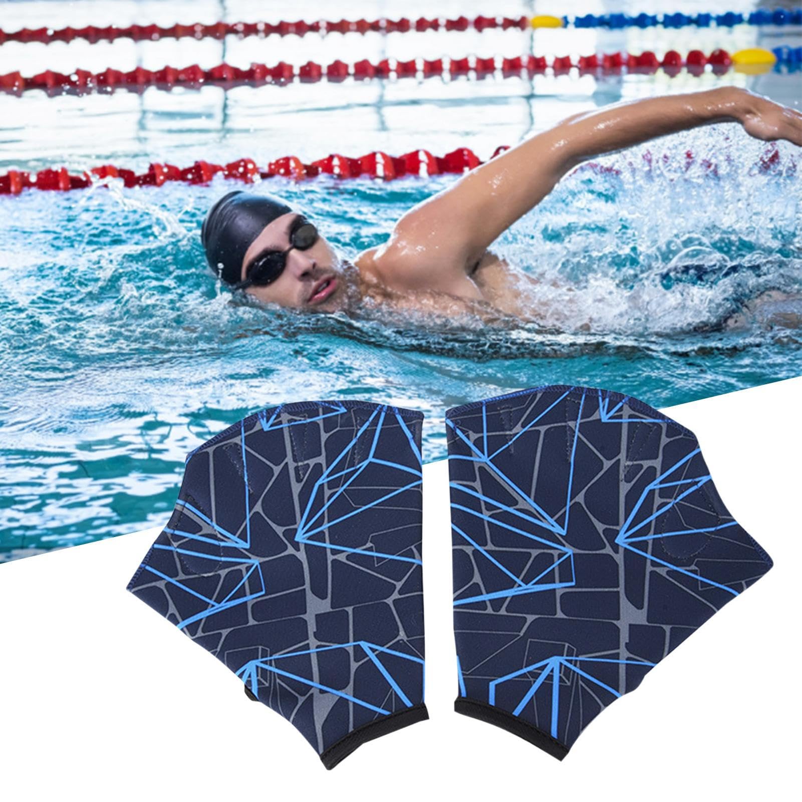 Aqua Handschuhe – Schwimmhandschuhe/Handschwimmhandschuh, halbe Aquatik, Handflossen, Unisex, Schwimmflossen Flowd, Webschwimmhandschuhe für