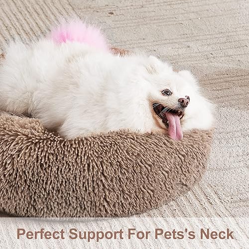 Miniatura 4 de MIXJOY Cama ortopédica para perro, cómoda cama redonda para perros y gatos, ultra suave, lavable, cama acolchada para perros y gatos (20, 23, 30, 36