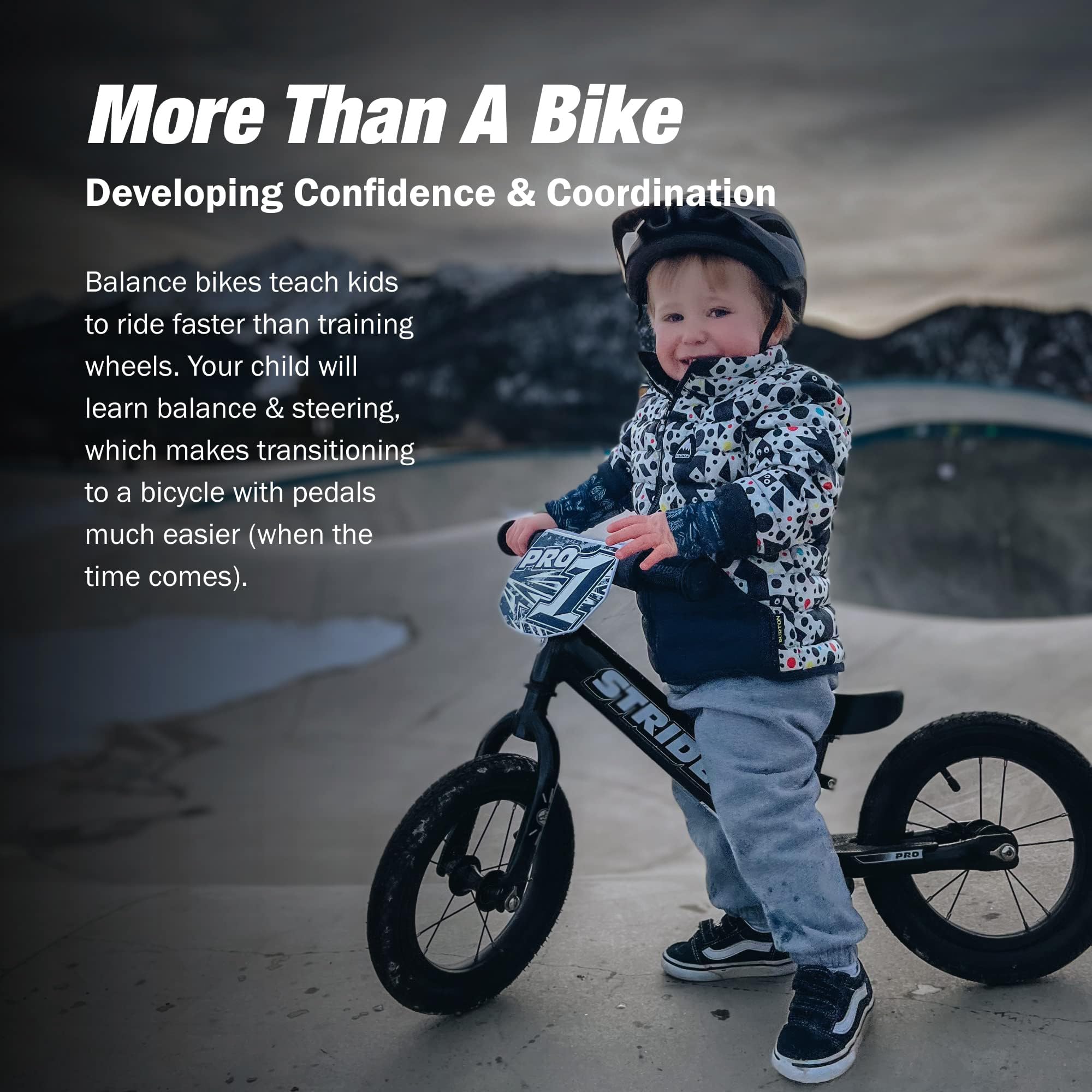 Strider 12 Pro Aluminum Balance Bike for Kids Aged 15 Years Black Pearl | No-Pedal Pro Balance Bike Ultralight Aluminum Frame Adjustable Seat Never-Flat Foam Rubber Tires Easy Assembly product thumbnail 4
