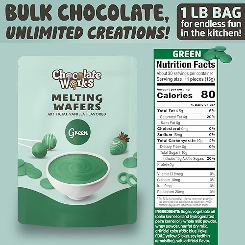 Miniatura 2 de Chocolate Works Melting Chocolate Parent (1 libra (paquete de 1), chocolate verde)