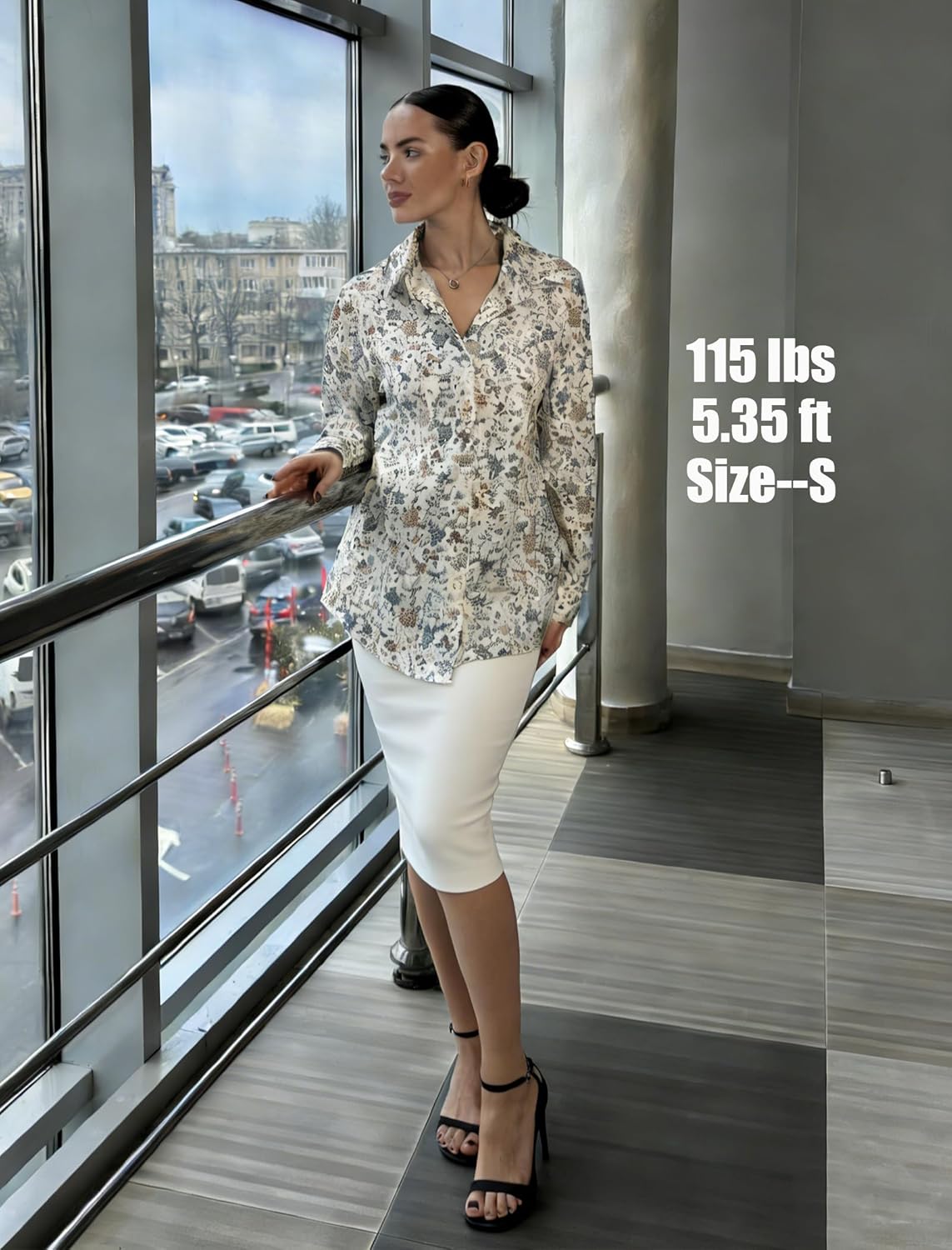 HOTOUCH Womens Button Down Shirts Linen Cotton Long Sleeve Blouses Casual Collared Loose Fit Gauze Tops with Pocket - Image 5