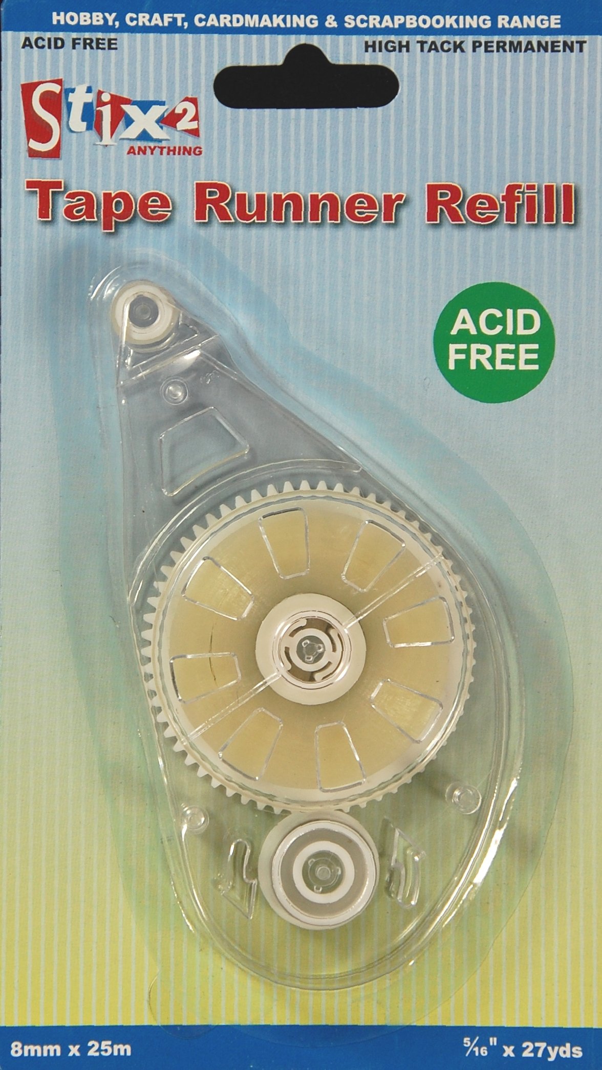 Stix2 - High Tack Permanent Tape Runner Refill - 8mm x 25mm - S57270