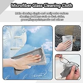 XANGNIER Microfiber Glass Cleaning Cloths,8 Pack Streak Free Miracle Cleaning Cloth,Reusable Lint Free Cleaner Towels for Kitchen,Windows,Mirror,Glasses,Car Windshields,Stainless Steel,11.811.8
