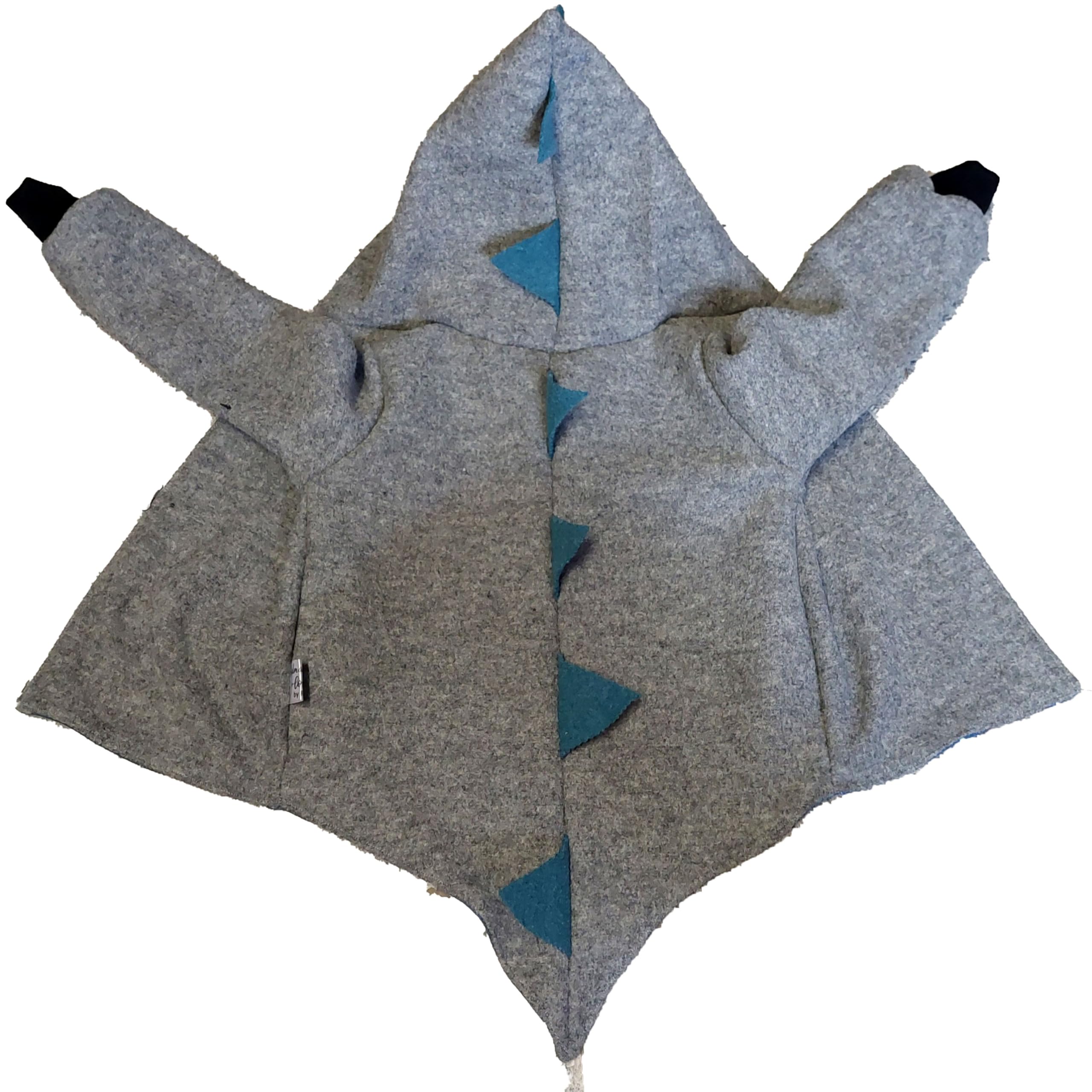 Wollwalkjacke Jacke Dinos Drachenjacke Zipfeljacke Wendejacke Kapuze Baby Kinder Wollwalkjacke