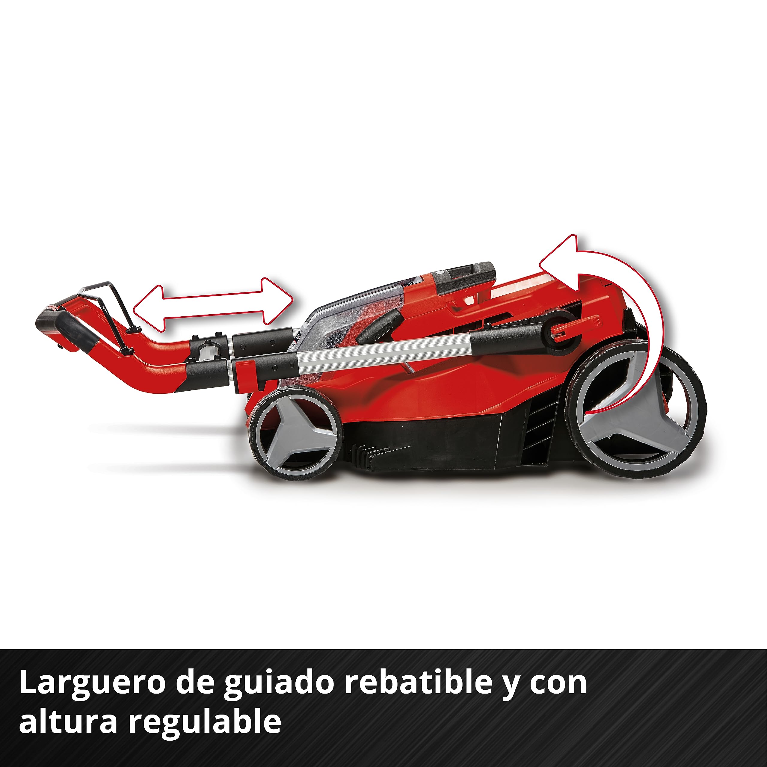 Einhell Set de cortacésped con batería GP-CM 36/450 Power X-Change (36 V, 38 cm de corte, 450 m², sin escobillas, mullido, bolsa colectora de 45 l, dos baterías de 4,0 Ah + cargador Twincharger)