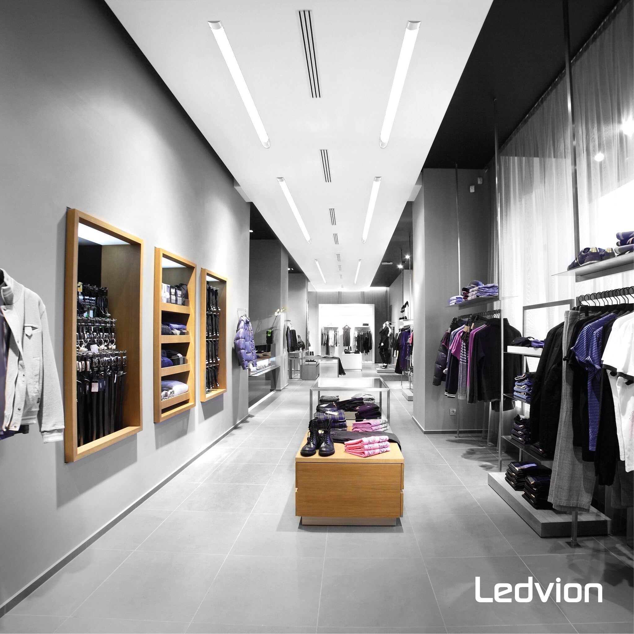 Ledvion - 5er-pack LED Batten T8 Tube 150cm (40W, 6500K, 6000L), Leuchtstreifen, LED-Leuchtstoffröhre Flicker-Free, Deckenleuchten Garage Beleuchtung