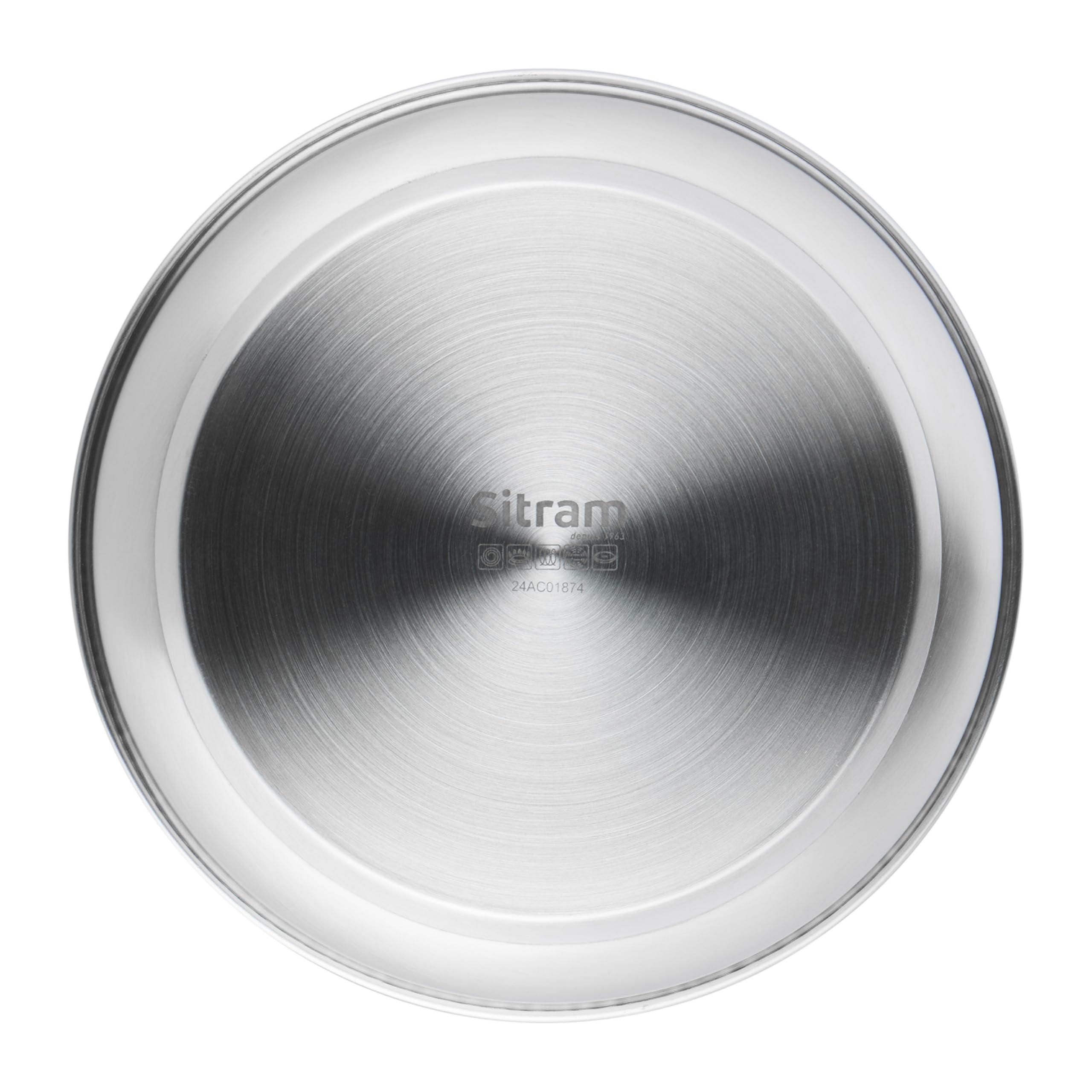 Sitram 716941 - Set di 3 padelle in acciaio inossidabile, gamma ARPEGE, Ø 20,24,28 cm, rivestimento antiaderente in ceramica effetto pietra, manico rimovibile - tutti i fuochi, inclusa l'induzione