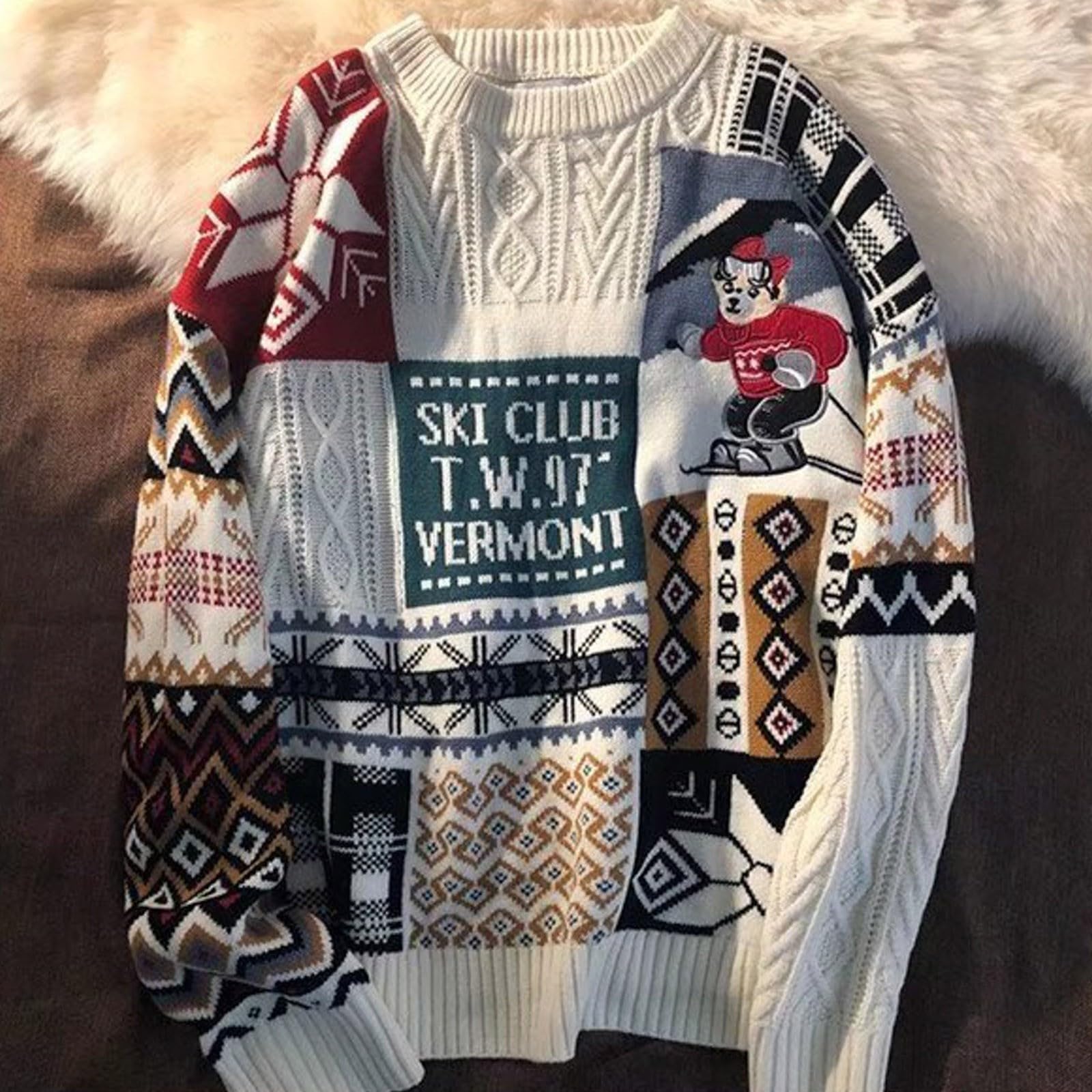 Maglione Natalizio da Uomo E Donna, Maglia di Natale Uomo Maglioni Brutti di Natale Pullover da Uomo con Motivo Alce Merry Christmas Sweater Ugly Maglioni di Natale Famiglia Pullover Uomo