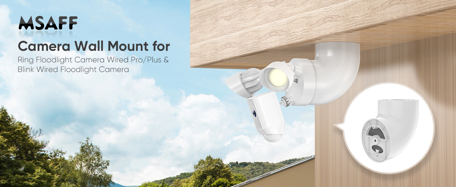 Wall Mount Ring Floodlight Cam Eave Mount Smart Ring Eave Mount