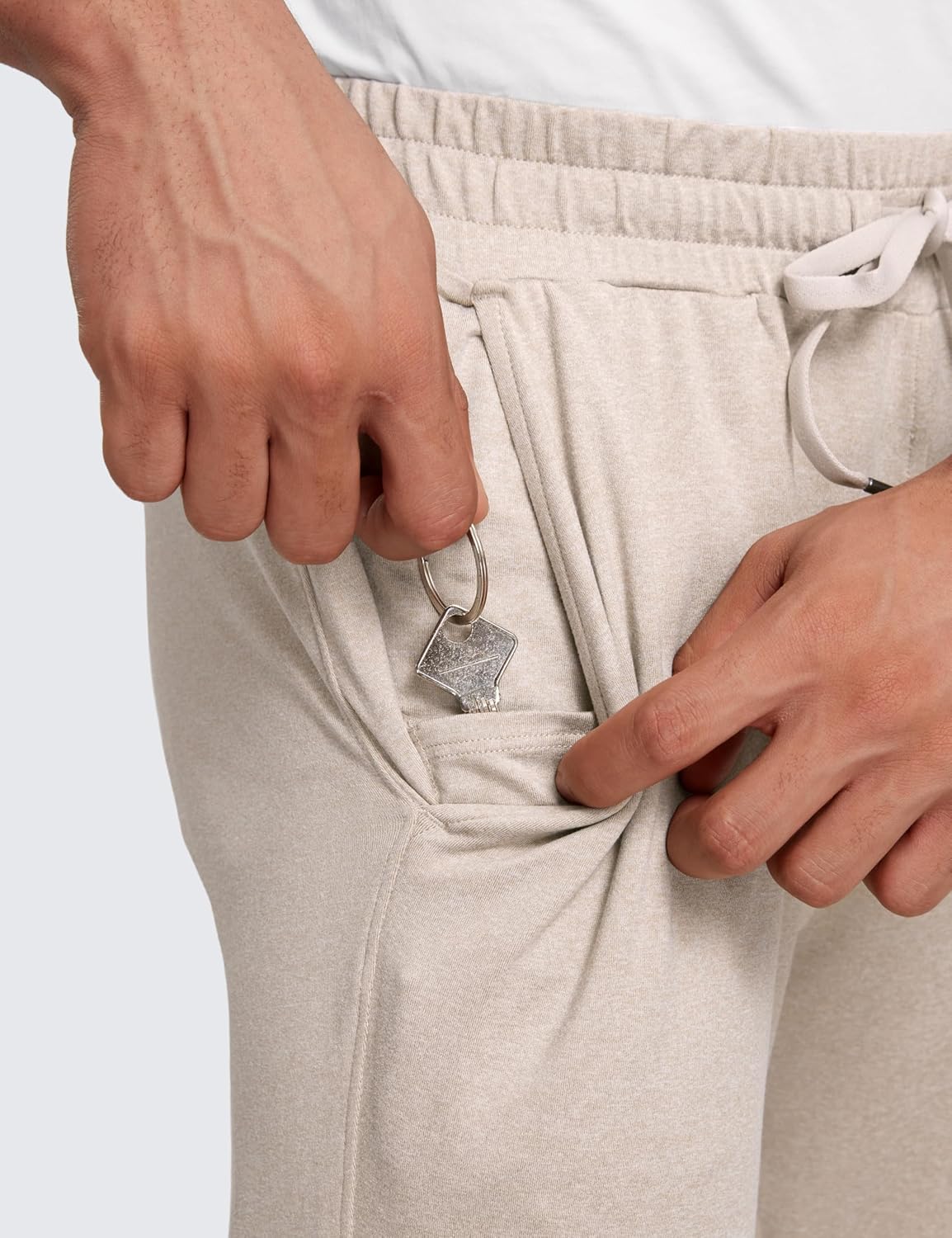 CRZ YOGA Cloud Jersey Lightweight Sweatpants for Men 30" - Workout Casual Yoga Lounge Open Bottom Pants with Zipper Pockets - Image 4