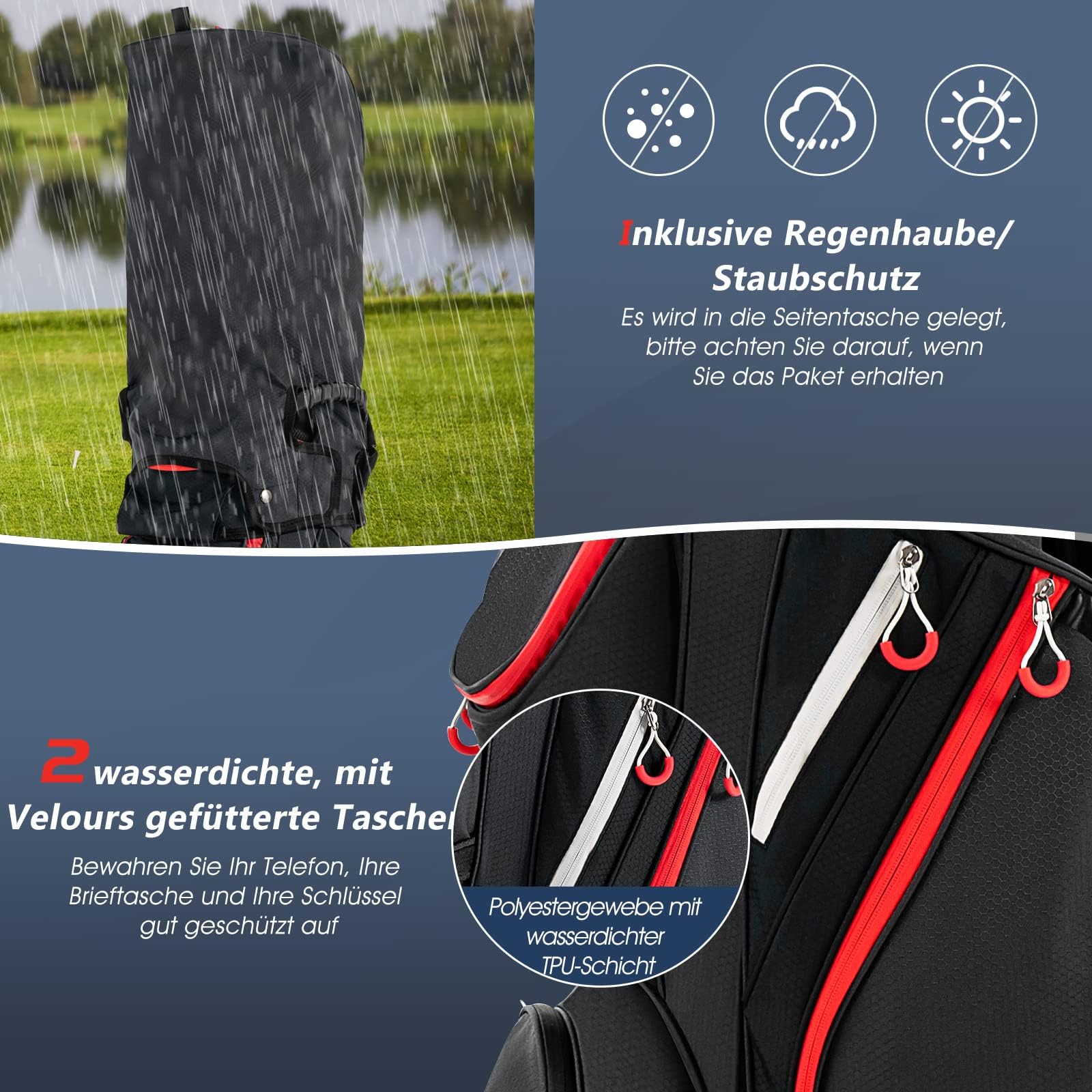 FANTASK Golfbag - Bolsa de Golf Unisex Adulto