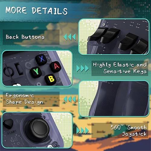 Miniatura 4 de R36MAX - Consola de juegos portátil, más de 40000 juegos, consola de juegos retro, mini consola de video retro recargable de 4000 mAh con tarjeta TF